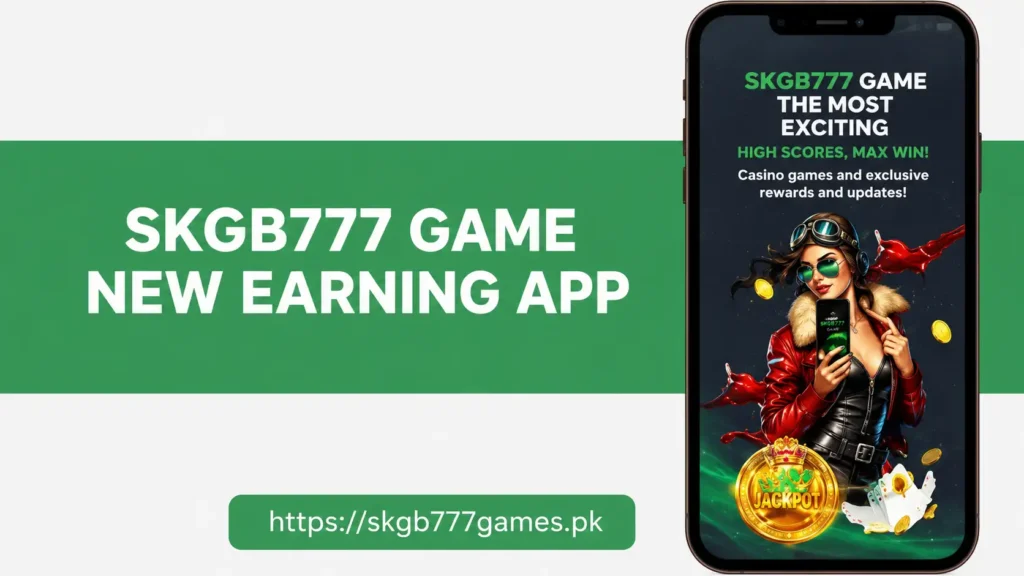 SKGB777 Game app interface showing online gaming dashboard with colorful design and mobile gameplay features.